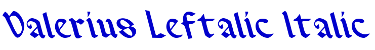 Valerius Leftalic Italic font